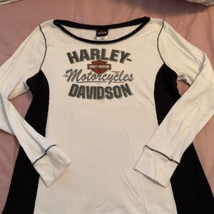 Harley-Davidson Black and White Graphic Tee
